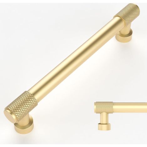 PiècesPoignee de Meuble Cuisine Entraxe Poignées pour Placards Poignet de Porte 10 pièces 128mm Doré (1/4)