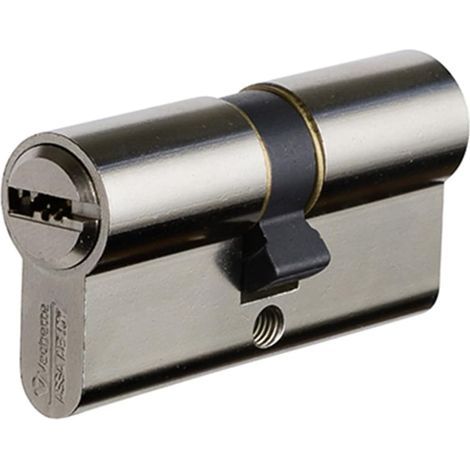 Lock Cylinder 30x40 Double Entry Nickel Plated Finish Resistant to Bumping, Drilling, and Picking Synkro Function for Armored Doors (1/5)