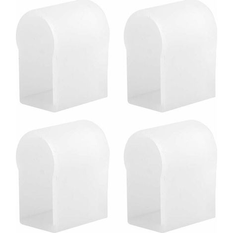 4x Embout pour profilé en silicone sans trou 8 x 16mm translucide Profil Led Néon Gaine Finition Fin Bande Ruban Eclairage Lumière Chambre Cuisine Salon