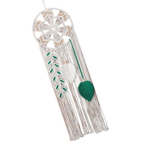 Pendentif de tentures tissé à la main pour fond de porte-Vert (1/5)