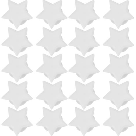 20 Pièces Protections Murales Adhésives Amortisseurs pour Poignées de Portes et Armoires - Étoiles Blanches (1/5)