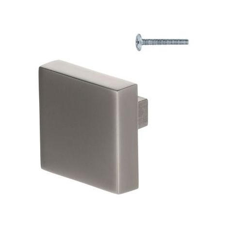 Perilla de mueble cuadrada cromo mate Riex XK08 (1/5)