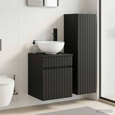 vidaXL Bathroom Furniture Set 2 pcs Black 33 x 34.5 x 100 cm (1/5)