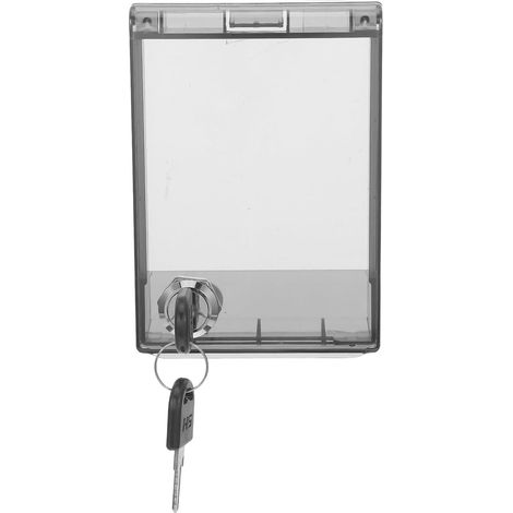 Couvercle de thermostat avec serrure : Boîtier de thermostat verrouillable avec clé pour panneau de climatisation mural - Protection étanche à l'eau et à la poussière pour panneau de (1/5)