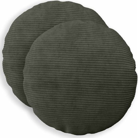 Kissenbezug 2 pcs HEERLEN Anthrazit Ø 30 cm Cord vidaXL (1/5)