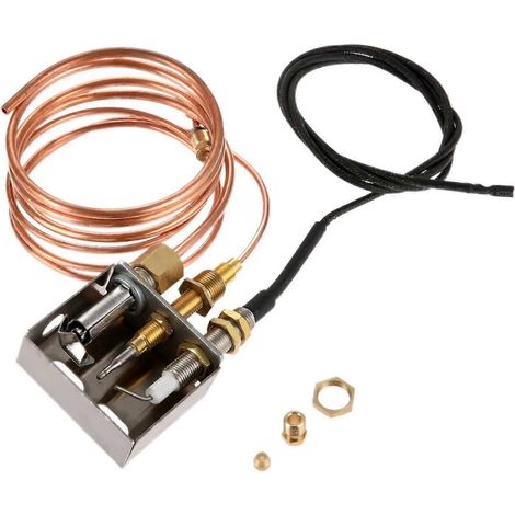 Ensemble d'allumeur compatible pour foyer au propane avec thermocouple flexible de 900 mm et kit de remplacement d'allumeur de sécurité M81. (1/5)