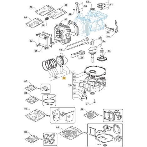 ORIGINAL STIGA Motor-Kolben-Baugruppe TRE0801 Rasentraktor 118550511/0