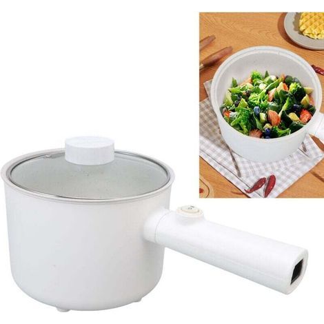 Marmite électrique multifonction de grande capacité de 1,8 L pour la friture, la cuisson à la vapeur et l'ébullition (1/4)