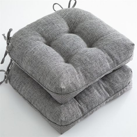 Coussin De Chaise - 40 x 40 x 10 cm - Pour Salle À Manger Bureau Chambre - Lot De 2 (1/5)