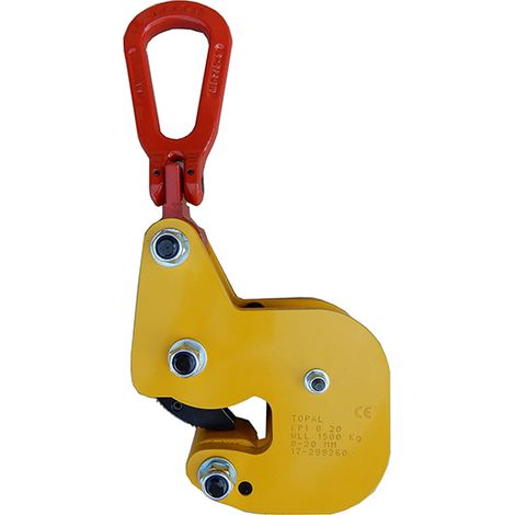 Pinza di sollevamento per profili - Apertura della pinza: da 0 a 20 mm - Carico max 1500 kg - KP1-0-20