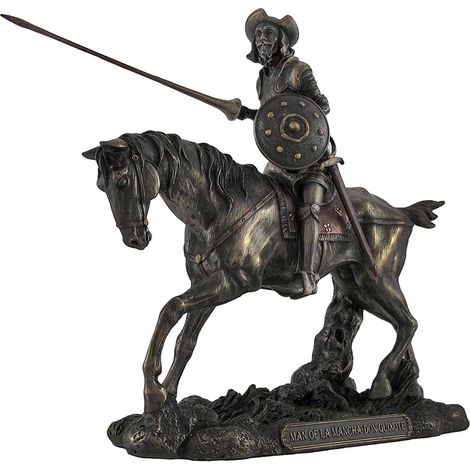 Statuette Don Quichot le chevalier légendaire aspect bronze (1/2)