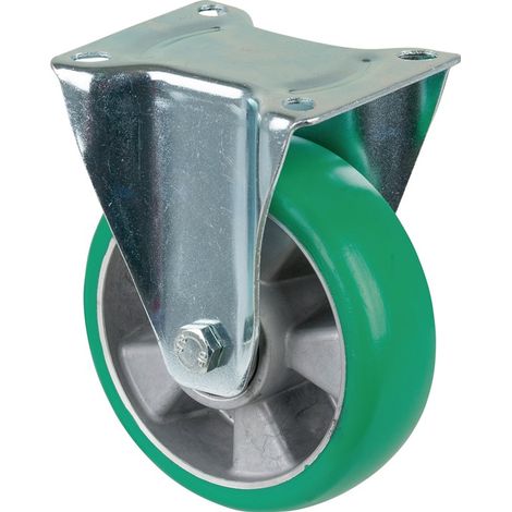 Roue à rouleau D.160mm Capacité 300kg PU Plaque L138xB109mm Couleur Bleu royal (1/2)