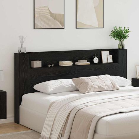 vidaXL Tête de lit Chêne noir Bois d'ingénierie