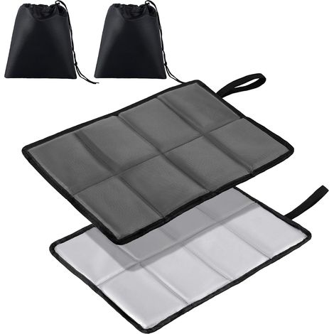 Tapis de sol camping 2 pièces avec coussins extérieurs, pliables, résistants à l’humidité et isolants, lavables en machine, idéaux pour pique-niques et randonnées (1/4)