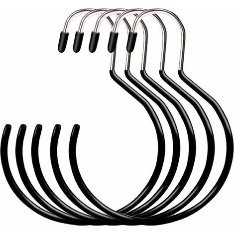 Paquet de 5 crochets pour manteaux, crochets pour écharpes, crochets de suspension polyvalents, supports de rangement pour armoire, rangement pour manteaux et sacs (1/5)