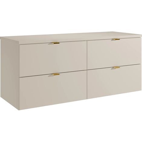 Mobile sotto lavabo sospeso con ripiano Beige 120 cm - LAVENA (1/5)