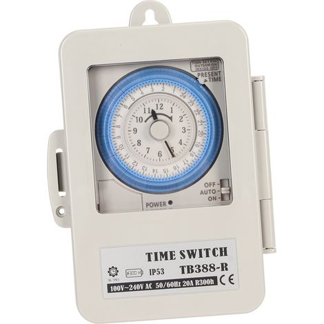 Interrupteur à minuterie mécanique, interrupteur de commande de minuterie multifonctionnel, adapté aux cuisines domestiques, alimentation 100-240V AC. (1/5)