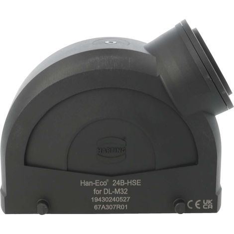 HARTING Han ECO 24B Capot sans presse-étoupe, 1xM32 sortie de câble latérale, pour 2 étrier (sur la partie inférieure) - 1 Stück (1/2)