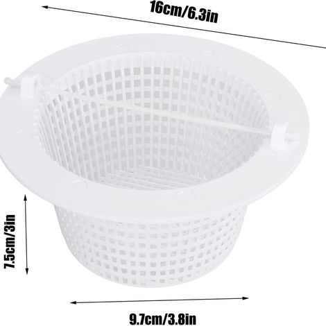 Panier de filtre de piscine Hayward SP1091W - Panier de filtre mélangeur de cendres avec crochet de débit réglable, compatible avec les nettoyeurs de piscine et les têtes d'aspirateur. (1/3)
