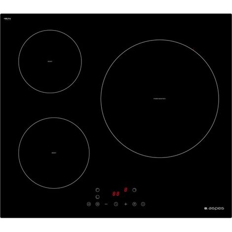 Placa de cocina Aspes API2300I negra 7200 W vidrio cerámica (1/3)