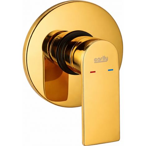 Miscelatore Per Doccia Ad Incasso Moderno Oro Monocomando a Parete 94016