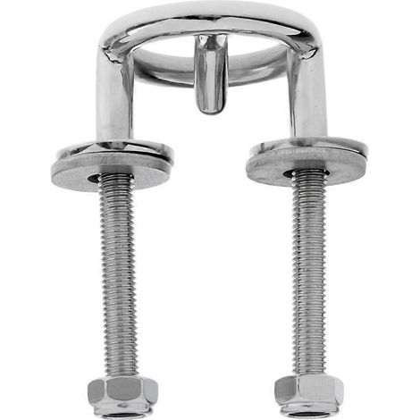 Attelage de remorquage pour ski nautique en acier inoxydable, anneau de 61 mm, fixation sur tableau arrière de bateau (1/5)