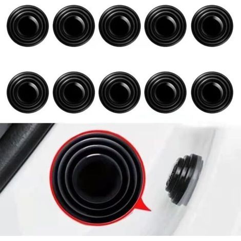 10x Amortisseurs de Porte Voiture, Autocollants Isolants Silencieux Antichoc, Coussinets Antivibrations pour Porte de Voiture, Joint Amortisseur pour Réduire les Bruits et les Chocs de Porte (1/4)