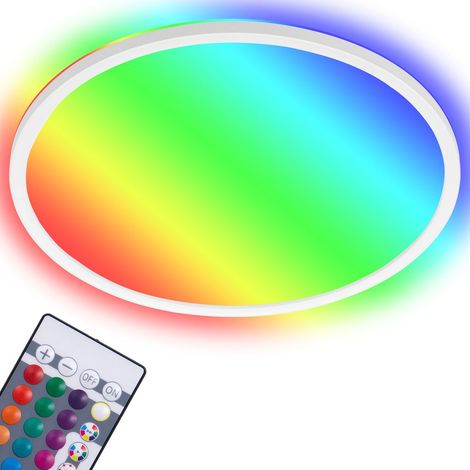 LED Panel Dimmbar Fernbedienung RGB Ultraflach 15W weiß Kunststoff Briloner