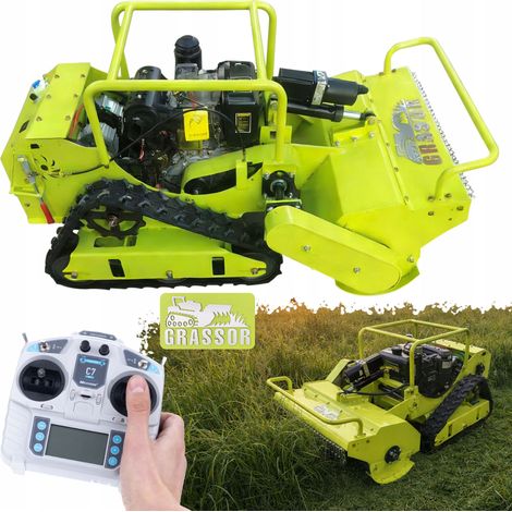 Grassor AgroForce 800DT-D18 – Ferngesteuerter Mulchmäher 80 cm Hybrid 2×650W Generator 2500W Reichweite 500 m