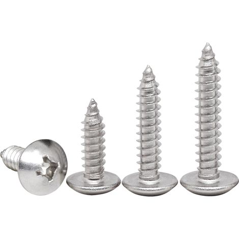 20 Pièces M6x50mm Vis à Bois Acier Inoxydable Tête Ronde – Vis Autotaraudeuses Cruciformes, Tête de Champignon, Fixations (1/5)