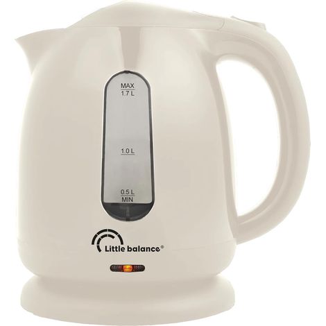 Bouilloire, Bouilloire électrique, 1,7 L, Base 360°, Arrêt automatique, Filtre anticalcaire amovible, 2200 W, Ivoire (1/5)