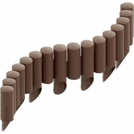 Palissade de jardin 4 éléments 2,3 m Résistante aux UV et gel Texture bois sans entretien Assemblage pratique (1/5)
