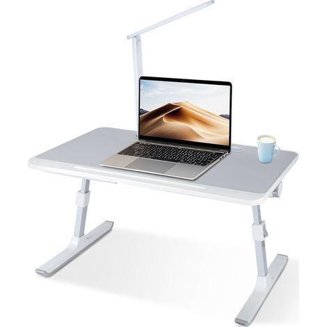 Table de Lit Pliable,Bureau de lit pour Ordinateur Portable,Réglable, Compacte (1/5)
