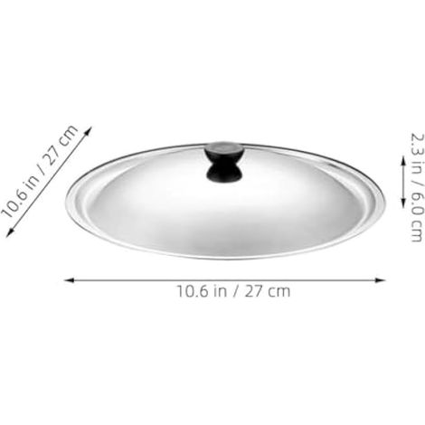 Gadpiparty Lot de 2 boutons ronds de remplacement en acier inoxydable pour couvercles de casseroles et marmites de cuisson 27 cm (1/5)