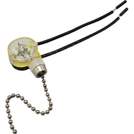 Interrupteur à tirette JX42B 250V pour lampe murale à monter soi-même, compatible avec les ventilateurs de plafond et les lampes. (1/5)