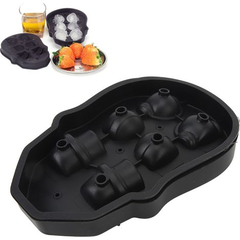 Neue, schädelförmige Silikon-Eiswürfelform mit 6 Mulden (1/5)