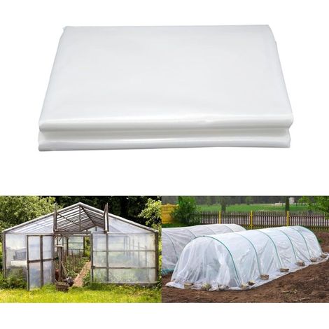 Bâche de Protection, Film de Serre Transparent, Feuille en Plastique Transparent pour Serre, Résistant aux UV Film de Serre, Couverture Transparente, pour Jardinage, Agriculture (2x2m) (1/5)