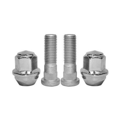 Lot de 4 écrous de roue M12 x 1,50 chromés compatibles avec Ford Focus Fusion Fiesta Escape EcoSport Ranger MKC MKZ, remplace 611-303 CV6Z1012C ACPZ1012H (4 pièces) (1/5)