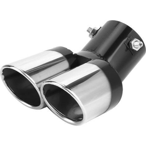 Embout d'échappement double en acier inoxydable 63mm pour voiture, accessoire auto, tuyau de sortie chromé (1/5)