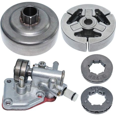 Ensemble tambour d'embrayage, couronne et pompe à huile pour Stihl 070 Tronçonneuse Remplace 1106 640 3202, 1106 160 2001 (1/5)