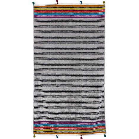 Drap de plage 100x180 cm en velours collection SICILE multicolore (1/5)