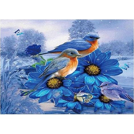 Mosaico di diamanti 5D - Uccelli 40x30cm
