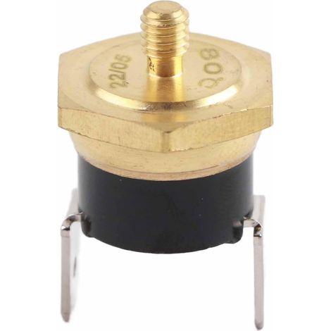 1PCS Thermostat en cuivre bimétal normalement fermé M4 Snap Disc Contat de température pour -Ondes, Four, cafetières 250V (80 ℃) (1/5)