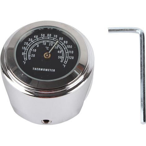 Fydun Thermomètre de poignée de moto 22-25mm Imperméable Accessoires de thermomètre de guidon de moto(Noir) (1/5)