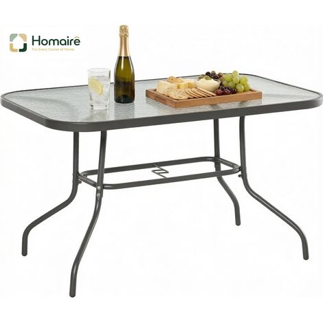 Esstisch aus grauem Metall 120 x 80 x 70 cm HOMAIRE (1/5)