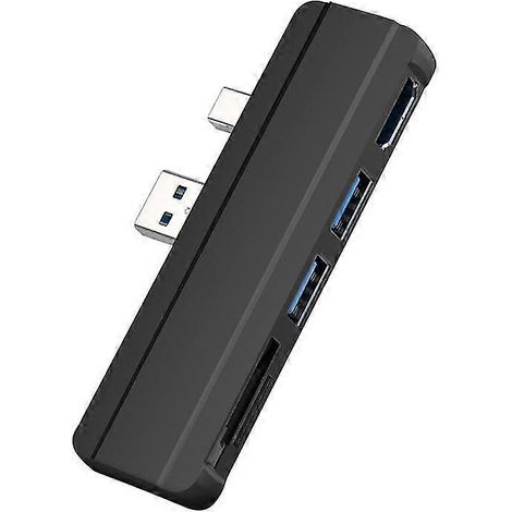 Pour Surface Pro 6 5 4 Hub Station d’accueil USB 5 en 1 avec 2 ports compatibles Carte mémoire USB 3.0 S (1/5)