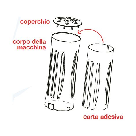 CARTA ADESIVA DI RICAMBIO PER LUCE TRAP DESIGN CFG 3 FOGLI (1/2)