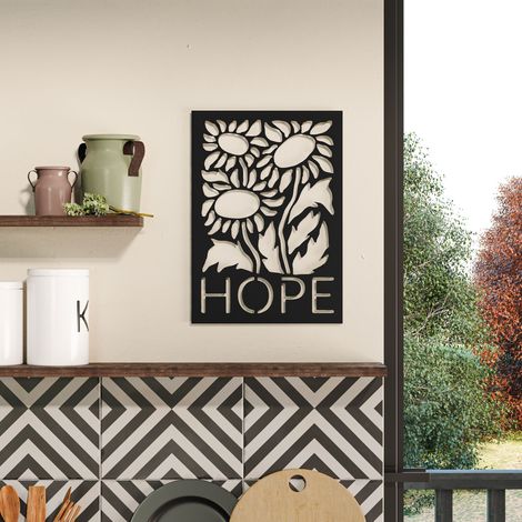 Decortie Hope Metal Wall Art Decorative Object (1/4)