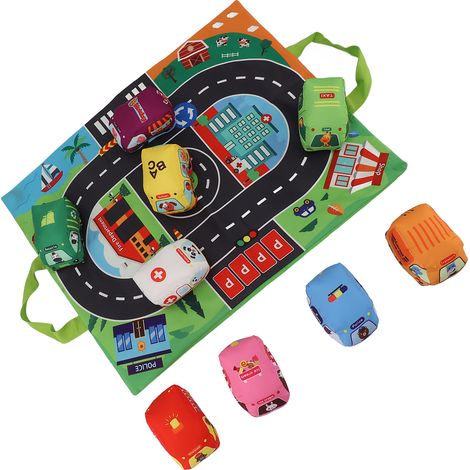 1 tapis d'éveil en tissu avec jouets multifonctionnels, couleurs vives, papier sonore intégré, adapté aux nourrissons et tout-petits (1/5)