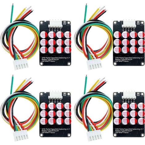 4S Aktives Batteriemanagementsystem (BMS) mit Energieausgleichskondensatoren (4 Stück 4S) für LiFePO4/LiPo/LTO-Batterien (1/5)